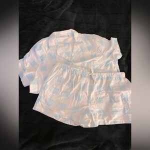 Blue Checkered Pajamas set